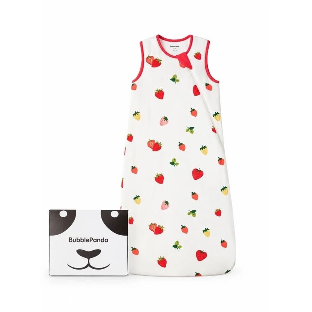 BubblePanda Bamboo Baby Sleep Sack 6-12 Months Size M 0.5 TOG Strawberry